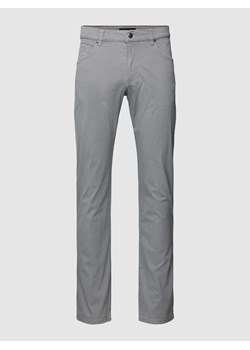 Spodnie materiałowe o kroju slim fit z fakturowanym wzorem model ‘FLEXCITY’ ze sklepu Peek&Cloppenburg  w kategorii Spodnie męskie - zdjęcie 168983461
