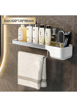 Joybos Narożna półka prysznicowa w kolorze białym - 42 x 80 x 12 cm ze sklepu Limango Polska w kategorii Akcesoria łazienkowe - zdjęcie 168984473