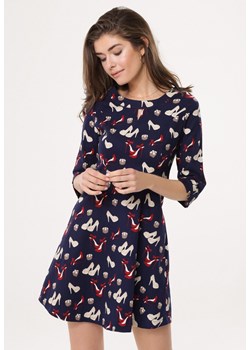 Granatowa Sukienka Disquiet ze sklepu Born2be Odzież w kategorii Sukienki - zdjęcie 168988442