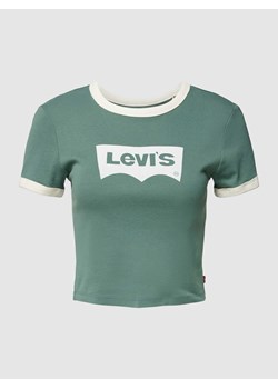 T-shirt krótki z nadrukiem z logo ze sklepu Peek&Cloppenburg  w kategorii Bluzki damskie - zdjęcie 168989070