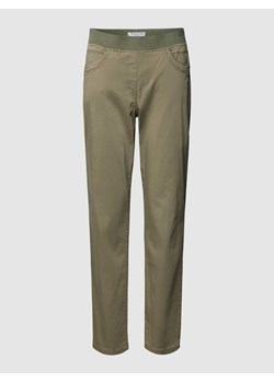 Spodnie o kroju slim fit z elastycznym pasem z logo model ‘Pamina Fun’ ze sklepu Peek&Cloppenburg  w kategorii Spodnie damskie - zdjęcie 168989202
