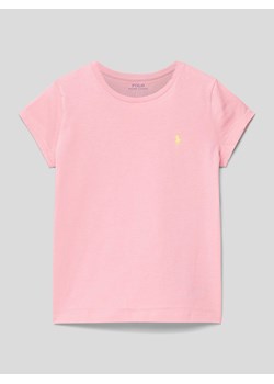 T-shirt z wyhaftowanym logo ze sklepu Peek&Cloppenburg  w kategorii Bluzki dziewczęce - zdjęcie 168989220