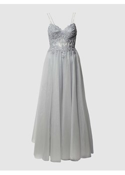 Sukienka wieczorowa z tiulu z kwiatową koronką ze sklepu Peek&Cloppenburg  w kategorii Sukienki - zdjęcie 168989241