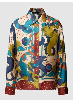 Bluzka koszulowa z jedwabiu ze wzorem na całej powierzchni model ‘CAIO’ ze sklepu Peek&Cloppenburg  w kategorii Koszule damskie - zdjęcie 168989310