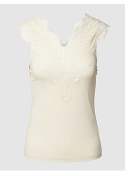 Top na ramiączkach z obszyciem z koronki model ‘ILU’ ze sklepu Peek&Cloppenburg  w kategorii Bluzki damskie - zdjęcie 168989414