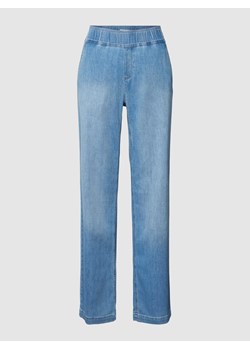 Jeansy z szeroką nogawką i elastycznym pasem model ‘STYLE.MAINE’ ze sklepu Peek&Cloppenburg  w kategorii Jeansy damskie - zdjęcie 168989564