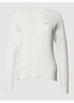 Sweter z dzianiny z wzorem warkocza ze sklepu Peek&Cloppenburg  w kategorii Swetry damskie - zdjęcie 168989601