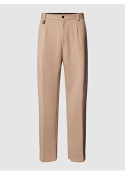 Spodnie z detalem z logo model ‘Fyn’ ze sklepu Peek&Cloppenburg  w kategorii Spodnie męskie - zdjęcie 168989691