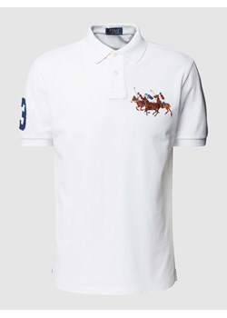 Koszulka polo o kroju custom slim fit z wyhaftowanym motywem ze sklepu Peek&Cloppenburg  w kategorii T-shirty męskie - zdjęcie 168989743
