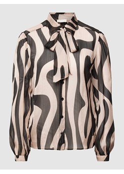 Bluzka koszulowa z wiązanym detalem ze sklepu Peek&Cloppenburg  w kategorii Koszule damskie - zdjęcie 168990524
