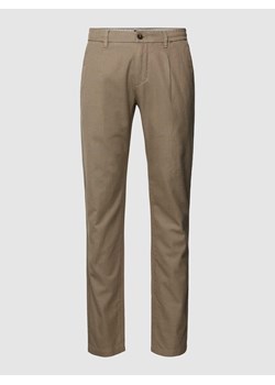Spodnie materiałowe o kroju shaped fit z fakturowanym wzorem ze sklepu Peek&Cloppenburg  w kategorii Spodnie męskie - zdjęcie 168992174