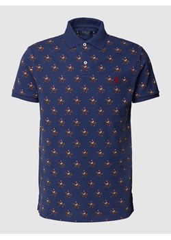 Koszulka polo o kroju slim fit z wzorem na całej powierzchni ze sklepu Peek&Cloppenburg  w kategorii T-shirty męskie - zdjęcie 168992550