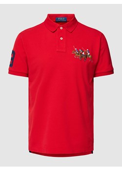 Koszulka polo o kroju custom slim fit z wyhaftowanym motywem ze sklepu Peek&Cloppenburg  w kategorii T-shirty męskie - zdjęcie 168992842