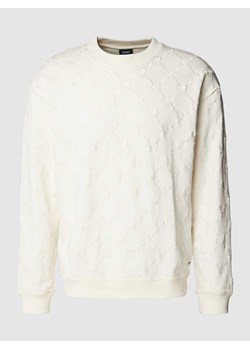 Bluza z fakturowanym wzorem z logo model ‘Tizio’ ze sklepu Peek&Cloppenburg  w kategorii Bluzy męskie - zdjęcie 168994660
