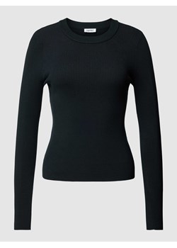 Sweter z prążkowanym,okrągłym dekoltem ze sklepu Peek&Cloppenburg  w kategorii Swetry damskie - zdjęcie 168995473