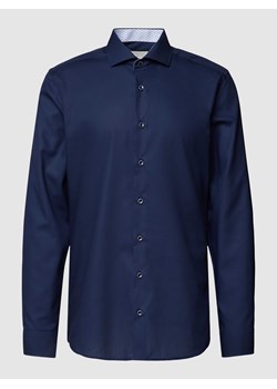 Koszula biznesowa o kroju slim fit z kołnierzykiem typu cutaway ze sklepu Peek&Cloppenburg  w kategorii Koszule męskie - zdjęcie 168995690