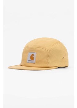Carhartt WIP czapka z daszkiem bawełniana Backley Cap kolor beżowy z aplikacją I016607.1YHXX ze sklepu PRM w kategorii Czapki z daszkiem damskie - zdjęcie 169001693