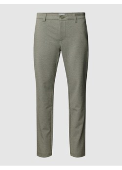 Spodnie materiałowe o kroju slim fit z efektem melanżu model ‘MARK’ ze sklepu Peek&Cloppenburg  w kategorii Spodnie męskie - zdjęcie 169005161