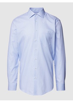 Koszula biznesowa o kroju regular fit ze wzorem na całej powierzchni ze sklepu Peek&Cloppenburg  w kategorii Koszule męskie - zdjęcie 169005170