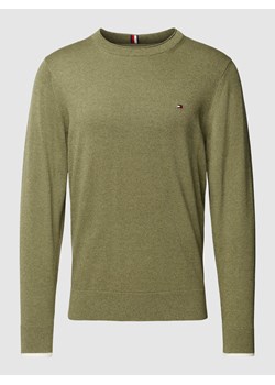Sweter z dzianiny z wyhaftowanym logo ze sklepu Peek&Cloppenburg  w kategorii Swetry męskie - zdjęcie 169005962