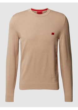 Sweter z dzianiny z naszywką logo model ‘San Cassius’ ze sklepu Peek&Cloppenburg  w kategorii Swetry męskie - zdjęcie 169005993