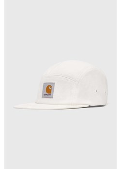Carhartt WIP czapka z daszkiem bawełniana Backley Cap kolor beżowy z aplikacją I016607.D6XX ze sklepu PRM w kategorii Czapki z daszkiem męskie - zdjęcie 169006153