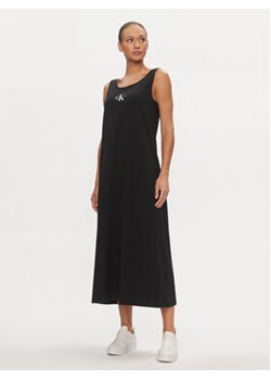 Calvin Klein Jeans Sukienka letnia Monologo J20J223702 Czarny Loose Fit ze sklepu MODIVO w kategorii Sukienki - zdjęcie 169017021