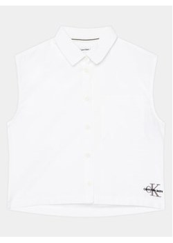 Calvin Klein Jeans Koszula Monogram IG0IG02462 Biały Relaxed Fit ze sklepu MODIVO w kategorii Koszule chłopięce - zdjęcie 169017170