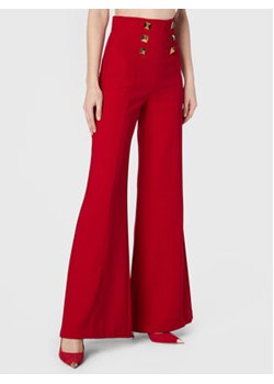 Elisabetta Franchi Spodnie materiałowe PA-039-27E2-V340 Czerwony Regular Fit ze sklepu MODIVO w kategorii Spodnie damskie - zdjęcie 169017474