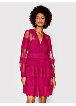 TWINSET Sukienka koktajlowa 222TP2252 Różowy Regular Fit ze sklepu MODIVO w kategorii Sukienki - zdjęcie 169017713