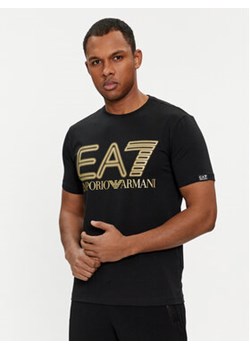 EA7 Emporio Armani T-Shirt 3DPT37 PJMUZ 0208 Czarny Regular Fit ze sklepu MODIVO w kategorii T-shirty męskie - zdjęcie 169018004