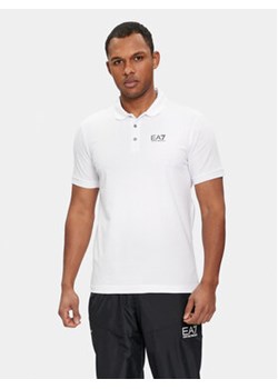 EA7 Emporio Armani Polo 3DPF16 PJ03Z 1100 Biały Regular Fit ze sklepu MODIVO w kategorii T-shirty męskie - zdjęcie 169018353