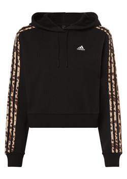 adidas Sportswear Damski sweter z kapturem Kobiety Bawełna czarny jednolity ze sklepu vangraaf w kategorii Bluzy damskie - zdjęcie 169019062