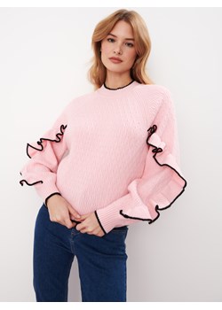 Mohito - Sweter z falbanami - pastelowy różowy ze sklepu Mohito w kategorii Swetry damskie - zdjęcie 169020722