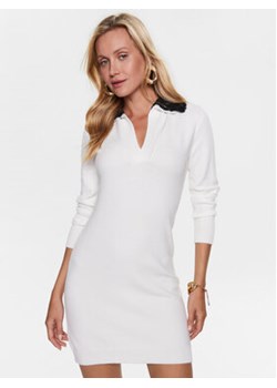 Ermanno Firenze Sukienka dzianinowa Q013E53 Biały Regular Fit ze sklepu MODIVO w kategorii Sukienki - zdjęcie 169053234