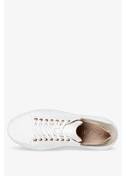 Białe sneakersy skórzane damskie buty sportowe sznurowane na platformie PRODUKT POLSKI Casu 2288 ze sklepu Casu.pl w kategorii Buty sportowe damskie - zdjęcie 169080930