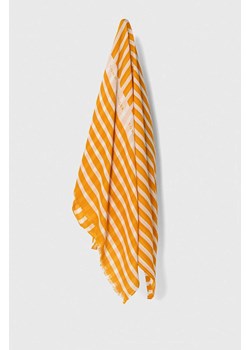 Tommy Hilfiger szal damski kolor pomarańczowy wzorzysty AW0AW16031 ze sklepu ANSWEAR.com w kategorii Szaliki i chusty damskie - zdjęcie 169092970
