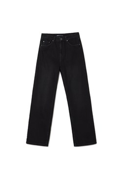 Cropp - Czarne jeansy wide leg - czarny ze sklepu Cropp w kategorii Jeansy damskie - zdjęcie 169097532