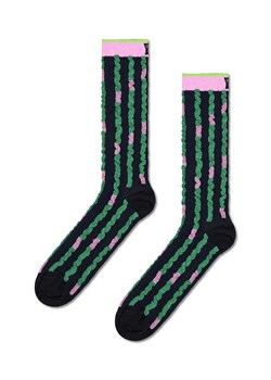 Happy Socks skarpetki Ruffled Stripe kolor czarny ze sklepu ANSWEAR.com w kategorii Skarpetki damskie - zdjęcie 169105652