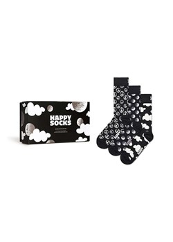 Happy Socks skarpetki Gift Box Black White 3-pack kolor czarny ze sklepu ANSWEAR.com w kategorii Skarpetki męskie - zdjęcie 169105694