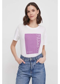 Mos Mosh t-shirt bawełniany damski kolor fioletowy ze sklepu ANSWEAR.com w kategorii Bluzki damskie - zdjęcie 169106470