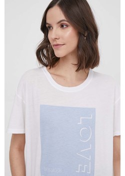 Mos Mosh t-shirt bawełniany damski kolor niebieski ze sklepu ANSWEAR.com w kategorii Bluzki damskie - zdjęcie 169106474
