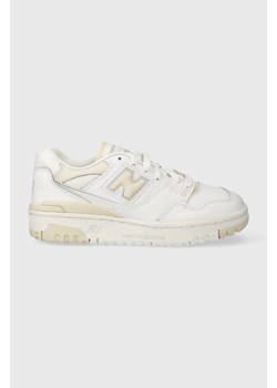 New Balance sneakersy skórzane 550 BBW550BK kolor beżowy BBW550BK ze sklepu PRM w kategorii Buty sportowe damskie - zdjęcie 169110423