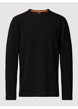 Bluzka z długim rękawem i wyhaftowanym logo model ‘Tempesto’ ze sklepu Peek&Cloppenburg  w kategorii T-shirty męskie - zdjęcie 169110664