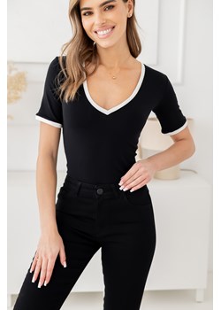 Czarna Bluzka VINDI Wzór 2 ze sklepu TONO w kategorii Bluzki damskie - zdjęcie 169111200