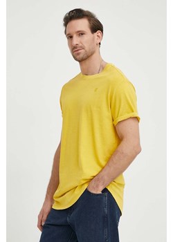 G-Star Raw t-shirt bawełniany x Sofi Tukker męski kolor żółty gładki ze sklepu ANSWEAR.com w kategorii T-shirty męskie - zdjęcie 169112490