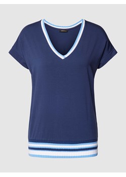 T-shirt z prążkowanymi wykończeniami ze sklepu Peek&Cloppenburg  w kategorii Bluzki damskie - zdjęcie 169123393