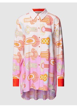 Bluzka koszulowa z mieszanki jedwabiu ze wzorem na całej powierzchni ze sklepu Peek&Cloppenburg  w kategorii Koszule damskie - zdjęcie 169123452