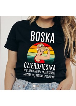 Damska koszulka na 40 urodziny BOSKA 40 BLONDYNKA ze sklepu Time For Fashion w kategorii Bluzki damskie - zdjęcie 169130784