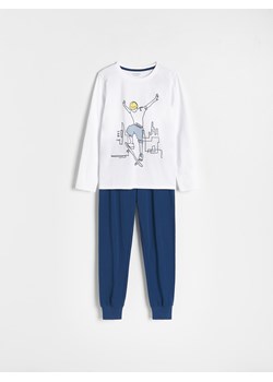 Reserved - Dwuczęściowa piżama z nadrukiem - biały ze sklepu Reserved w kategorii Piżamy dziecięce - zdjęcie 169133134